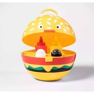 NWT Sun Squad Hamburger Grill Caddy Yellow Hamburg